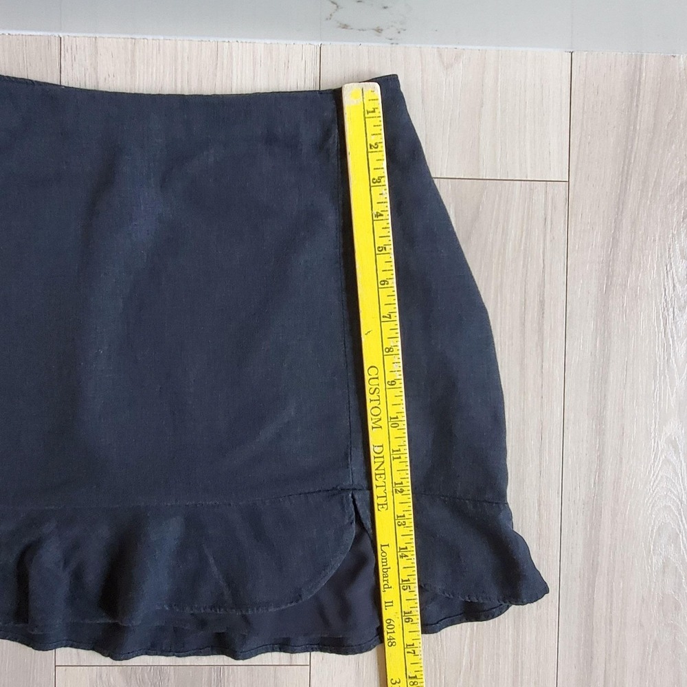 Abercrombie & Fitch Skirt Womens XS Black Ruffle Hem A-Line Short Mini Casual - Picture 4 of 7